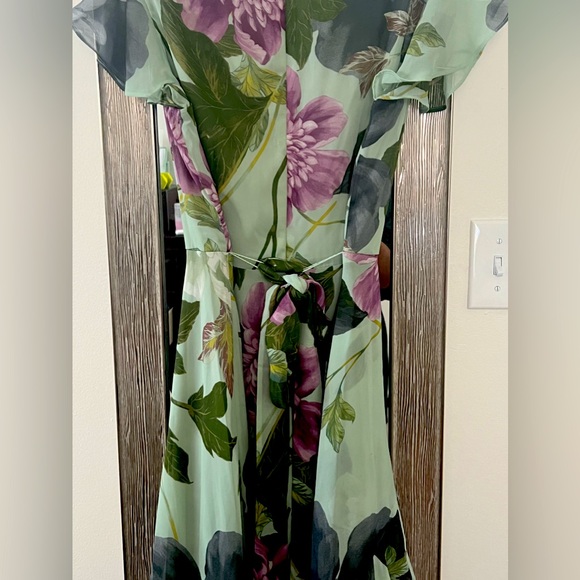 Danny and Nicole’s dress, floral with green background, multiple uses. - Picture 1 of 6